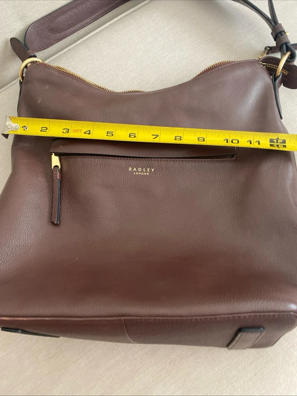Radley London Postman Mews Medium Leather Shoulder Bag - Rich Brown Hobo